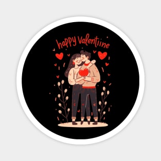 Valentine Romantic couple heart love birds Magnet